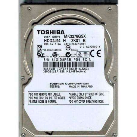 Achat Toshiba 320GB 2.5 SATA 2.5 - Disques durs