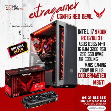 Pc gamer RED DEVIL Core i7 RX 6700XT 12G, , ExtraGamer