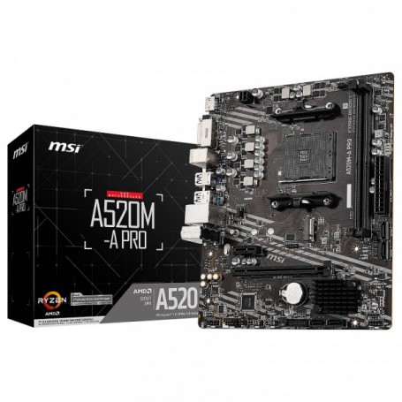 MSI A520M-A PRO Carte Mère AM4 micro ATX DDR4, 911-7C96-001